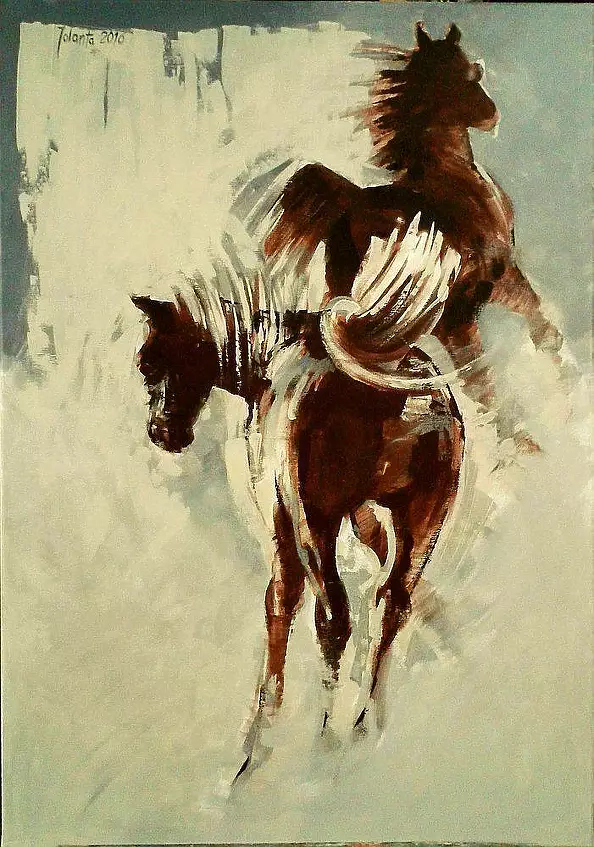 Jolanta Kalopsidiotis - Winter horses