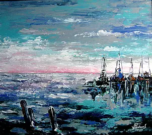 Jerzy Stachura - Winter afternoon in the port