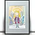 Anna Skowronek - Winter angel, watercolor, hand painted picture