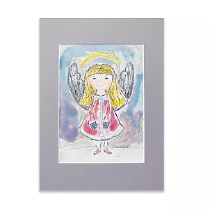 Anna Skowronek - Winter aniołek- watercolor, hand-painted picture