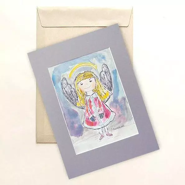 Anna Skowronek - Winter aniołek- watercolor, hand-painted picture