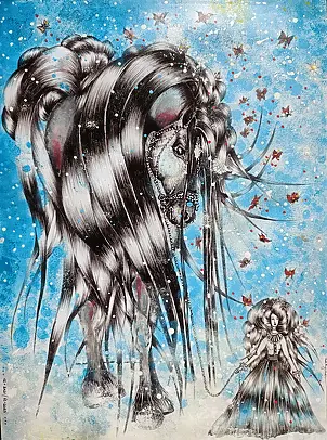   - Winter Landscape - Thumbelina and the Horse