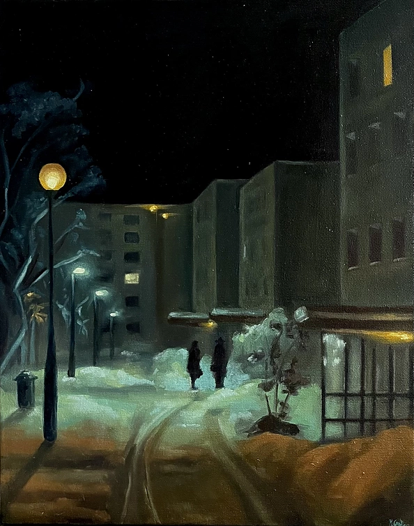 Magdalena Gałka - Winter evening in the new steelworks