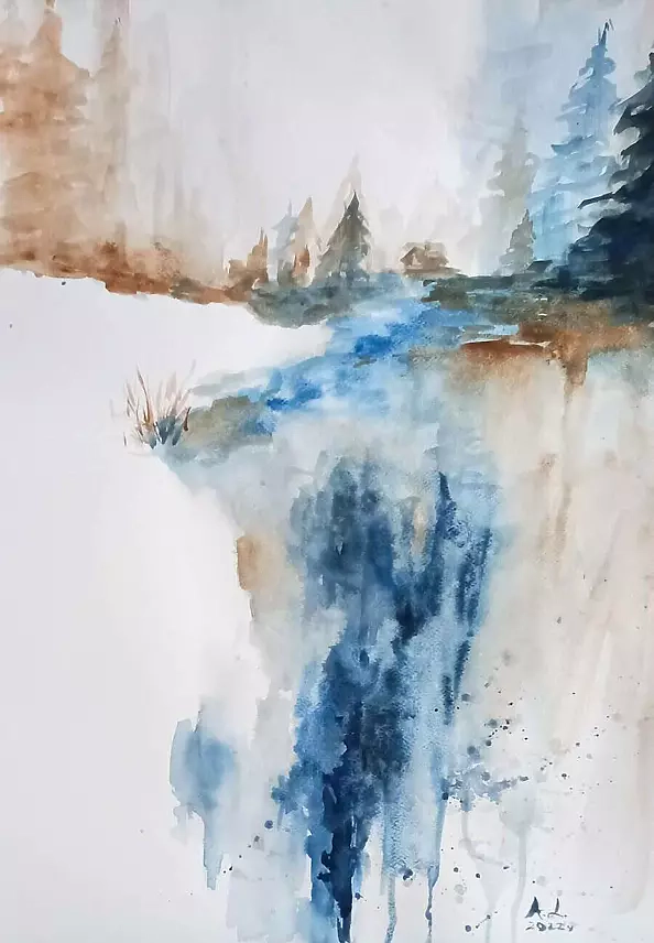 Adriana Laube - "Winter Waterfall"