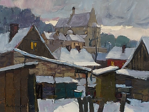 Krzysztof Michalski - Zimowy zaułek w Kazimierzu