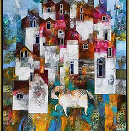 Alicja Słaboń Urbaniak, Złocisty konik, Obraz olejny - płótno, 65 x 81