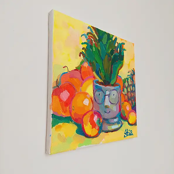 Anastasiia Kurkova, Złota różnorodność, Obraz olejny - płótno, 35 x 35