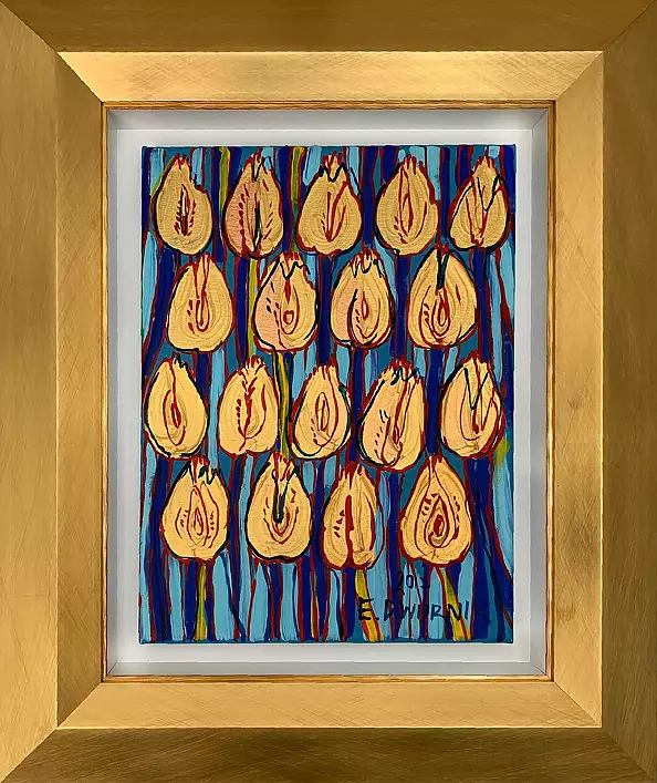 Edward Dwurnik - Złote Tulipany - OBRAZ OLEJNY