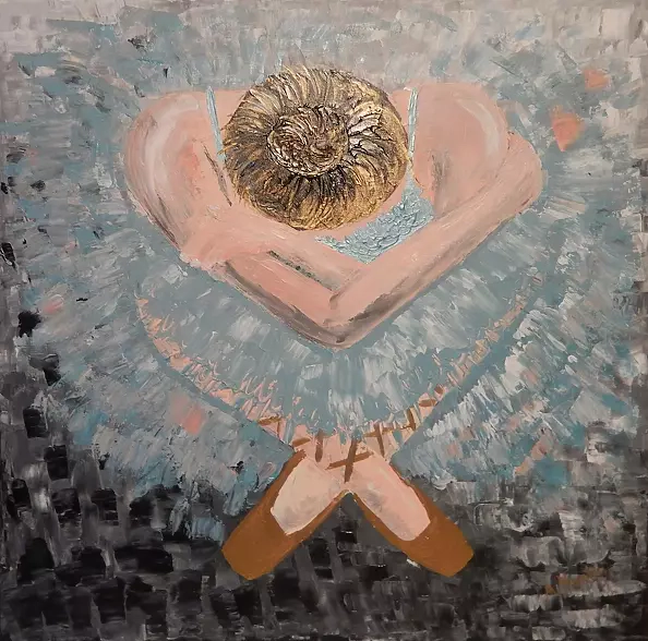 Agnieszka Mantaj - Gold ballet shoes