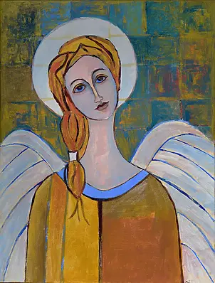 Magdalena Walulik - Golden angel 50 x 65