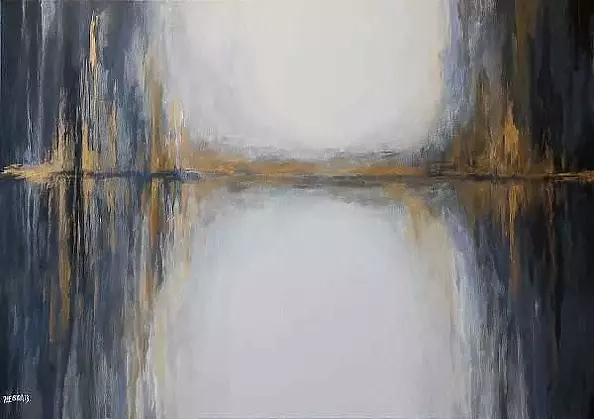 Paulina Lebida - Złoty las-obraz akrylowy 100/70 cm 