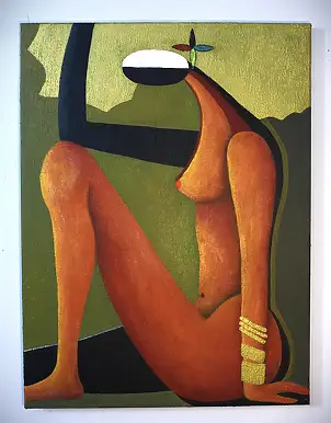 Bożena Kamińska, "Alba Dorata", Dipinto acrilico - , 50 x 70