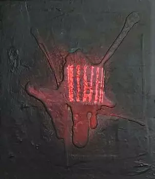 Piotr Kukla Qkla - "Change of weather", acrylic / oil / plywood, 40X47 cm, 2018