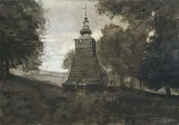 Witold Kubicha - Twilight - an Orthodox church in Andrzejówka