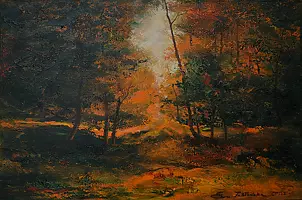 Ewa Jabłońska - Zmierzch w lesie
