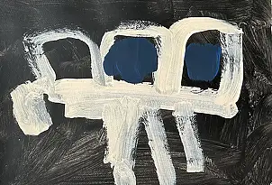 Marek Kunikowski, Zeichen 000, Acrylgemälde - Papier, 29 x 39
