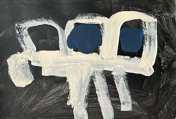 Marek Kunikowski, Zeichen 000, Acrylgemälde - Papier, 29 x 39