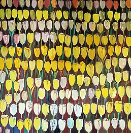 Edward Dwurnik - Yellow Tulips, 1998 - 160x220 cm