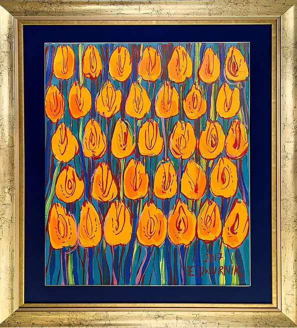 Edward Dwurnik - Yellow Tulips, 2017