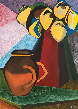   - Yellow Flowers - based on Auguste Herbin's painting from 1911