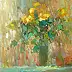 Krzysztof Tracz, Yellow flowers in a vase, Oil painting - canvas, 65 x 50