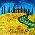 Bożena Siewierska - Yellow field in Tuscany