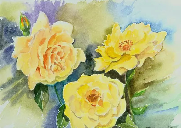 Zdzisław Rutkowski - Żółte róże III