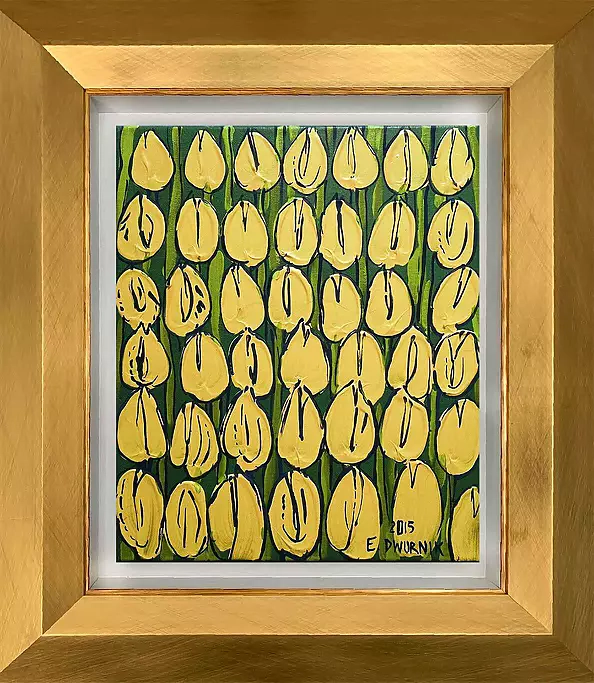 Edward Dwurnik - Yellow Tulips, 2015 - OIL PAINTING