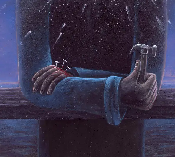 Krzysztof Polaczenko, Fai da te, Dipinto acrilico - pannello, 50 x 70