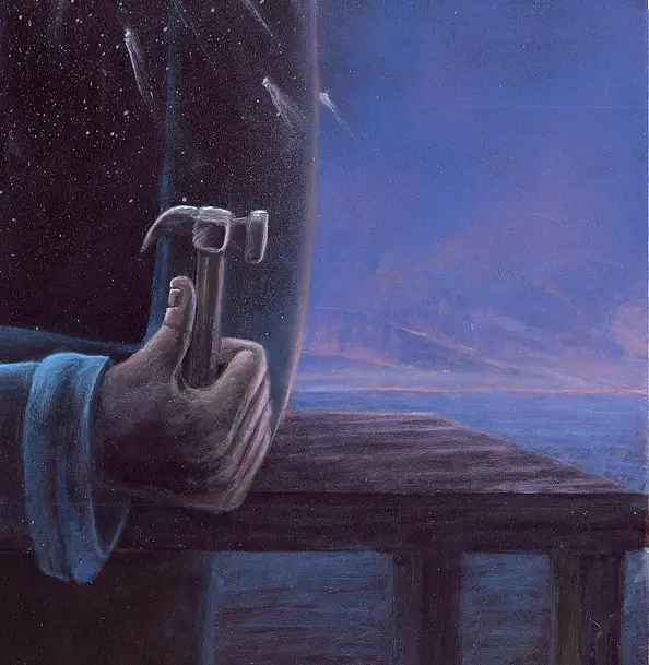 Krzysztof Polaczenko, Fai da te, Dipinto acrilico - pannello, 50 x 70