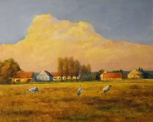 Tadeusz Gazda - Cranes in Dolistowo
