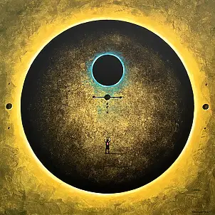 Sebastian Garyantesiewicz, Zwierciadło pierwotnej osobliwości , Obraz akrylowy - płótno, 50 x 50