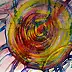 Marzena Salwowska, Living Wheels/16, Acrylgemälde, Pastell - Papier, 40 x 35