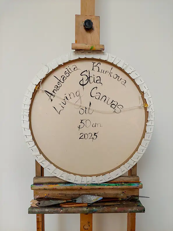 Anastasiia Kurkova, Żywe Płótno, Obraz olejny - płótno, 50 x 50