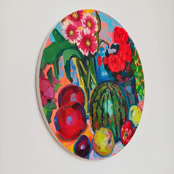 Anastasiia Kurkova, Żywe Płótno, Obraz olejny - płótno, 50 x 50