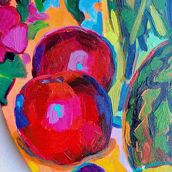 Anastasiia Kurkova, Żywe Płótno, Obraz olejny - płótno, 50 x 50