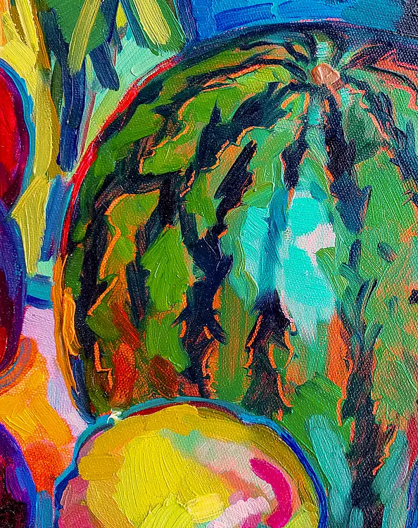 Anastasiia Kurkova, Żywe Płótno, Obraz olejny - płótno, 50 x 50