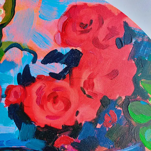 Anastasiia Kurkova, Żywe Płótno, Obraz olejny - płótno, 50 x 50