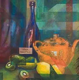 Magdalena Kempa, ! Абракадабра - Stilleben, Акрилова картина - дошка, 58 x 72