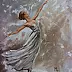 Monika Luniak - " MAGIC ... "- ballerina liGHt ORIGINAL OIL PAINTING, GIFT, PALETTE KNIFE (2018)