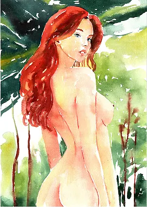 Joanna Małoszczyk - =Живопись=НЮ=акварель=женщина=40/2025