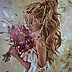 Monika Luniak - " SPRING LOVE ... "- flowers liGHt ORIGINAL OIL PAINTING, GIFT, PALETTE KNIFE (2018)