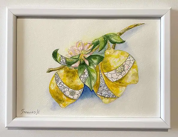 Natalia Butenko, Добрий настрій, Akwarele - papier, 21 x 15