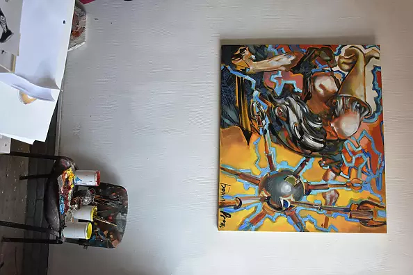 Roman Bonchuk - (!) New collection "Dance of Paradigm". Picture "Divine vs Nanotechnical"