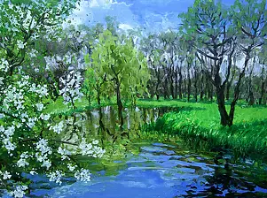Самойлик Елена - Весна у реки