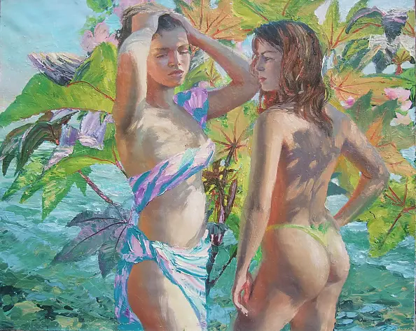 Самойлик Елена - Девушки на пляже