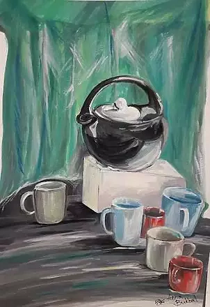   - Натюрморт с чашками и чайником