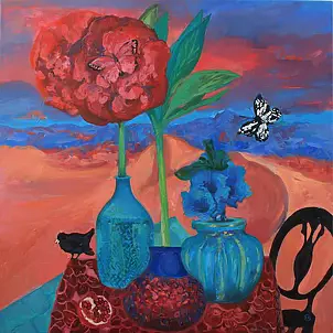   - Натюрморт с бирюзовыми вазами