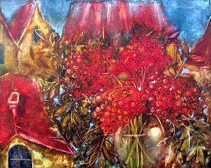   - Букет рябины на окне