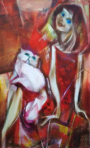 Simakov Vladimir - Девочка с котиком